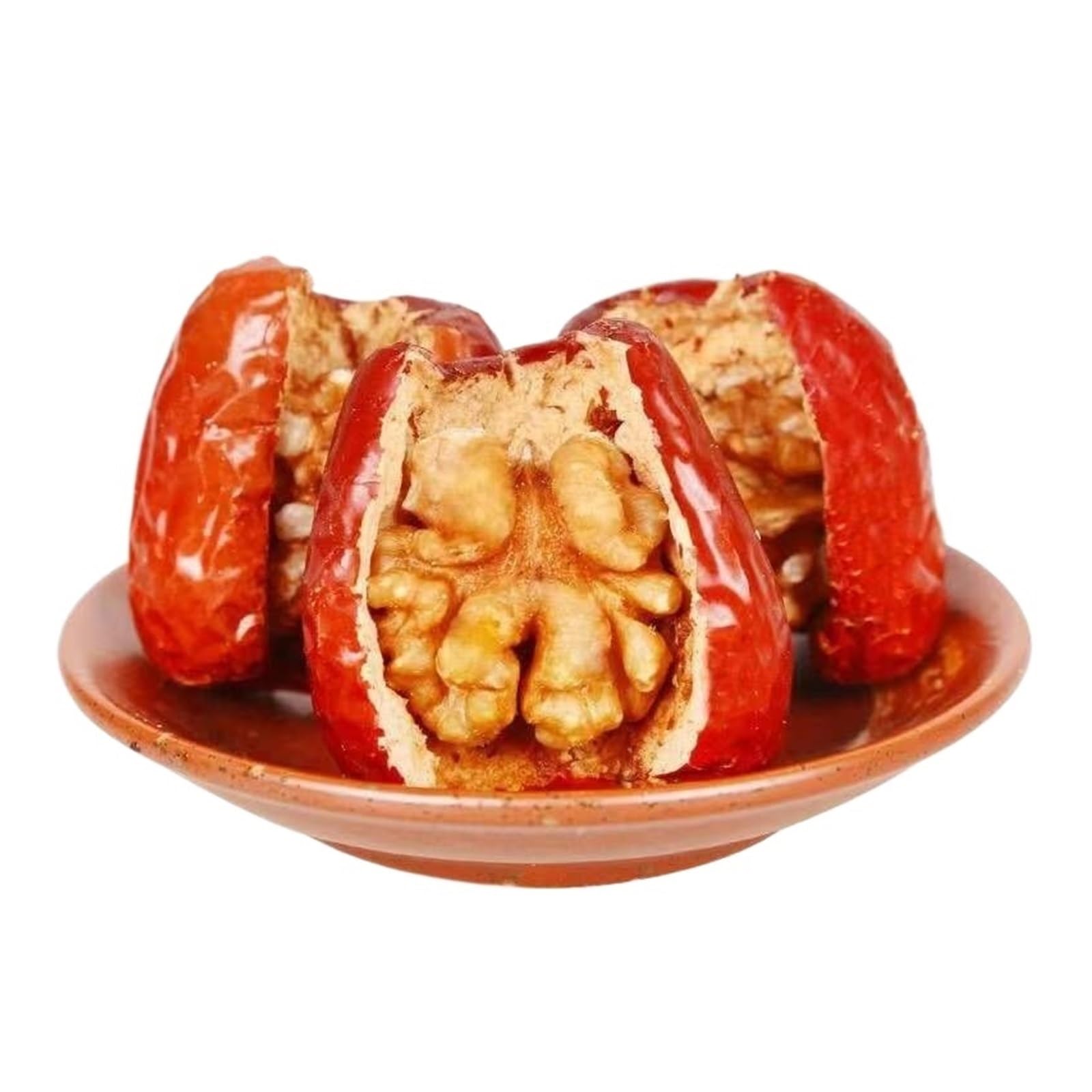 Dátiles rojos rellenos de nueces: un refrigerio de frutas con una mezcla de sabores de dátiles y nueces(2bag)