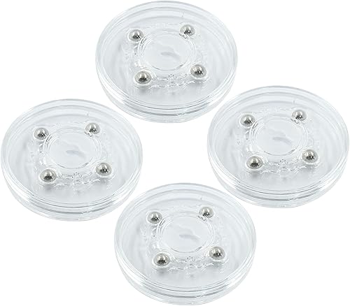 Unlorspy 4 mini tocadiscos acrílicos Lazy Susan, bandeja giratoria de rodamiento de bolas de 2.95 pulgadas de diámetro, placa giratoria redonda para