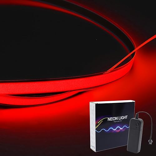 Vista 74 de Ourbest Luces de neón con retroiluminación EL, panel electroluminiscente cortable, hoja de lámpara de papel, luces suaves para bricolaje, 3 modos