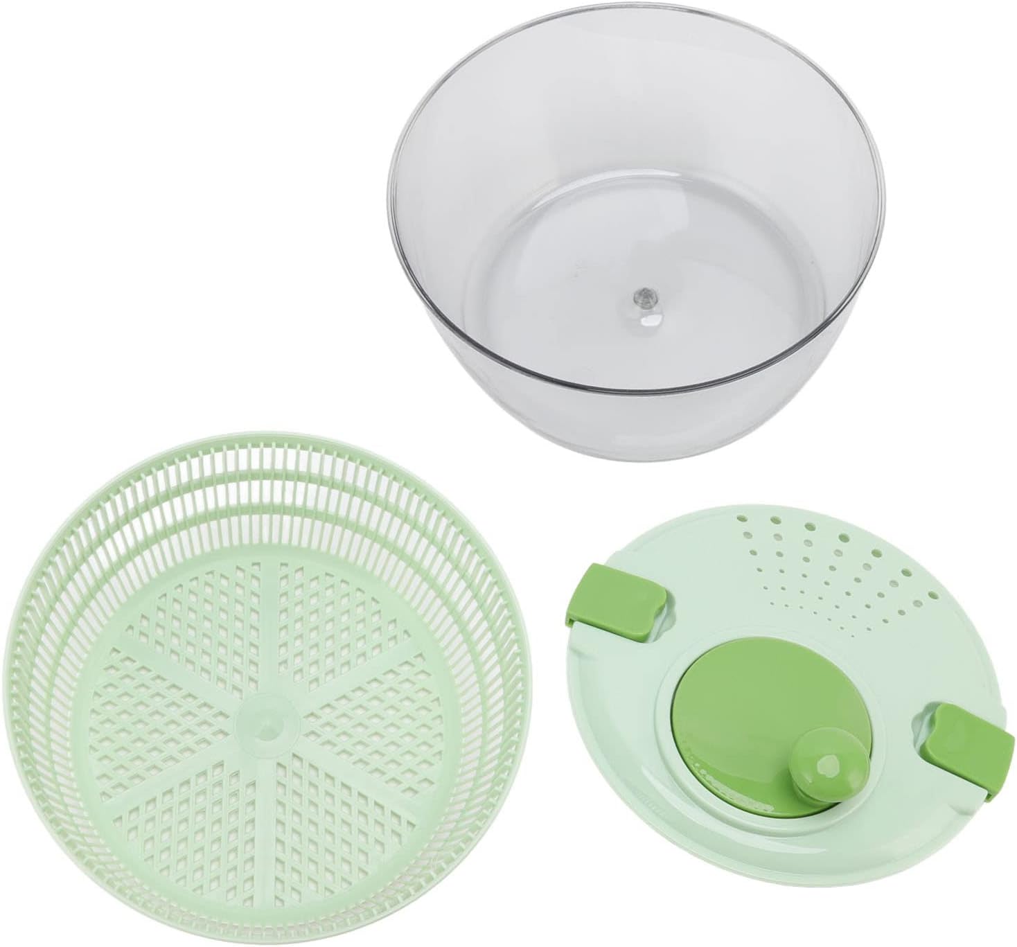 Salad Spinner 4L | Food - Safe PP Vegetable Dryer for Lettuce/Spinach/Cabbage | Multifunction Salad Drainer Bowl with Splash Proof Lid | Hand Crank Function, Easy Care