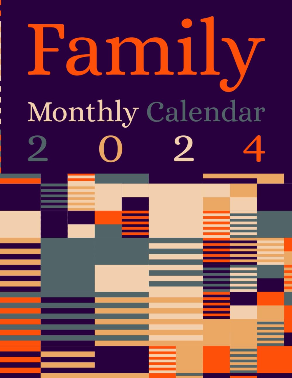 Family Monthly Calendar 2024: 12-months, January 2024 - December 2024 : bnd, sam: Amazon.com.au