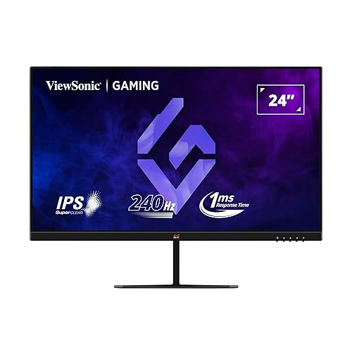 ViewSonic VX2479A-HD-PRO Gaming 24 pollici, monitor FHD 1080p, 240 Hz, 1 ms MPRT, AMD FreeSync, HDR10, HDMI, DP