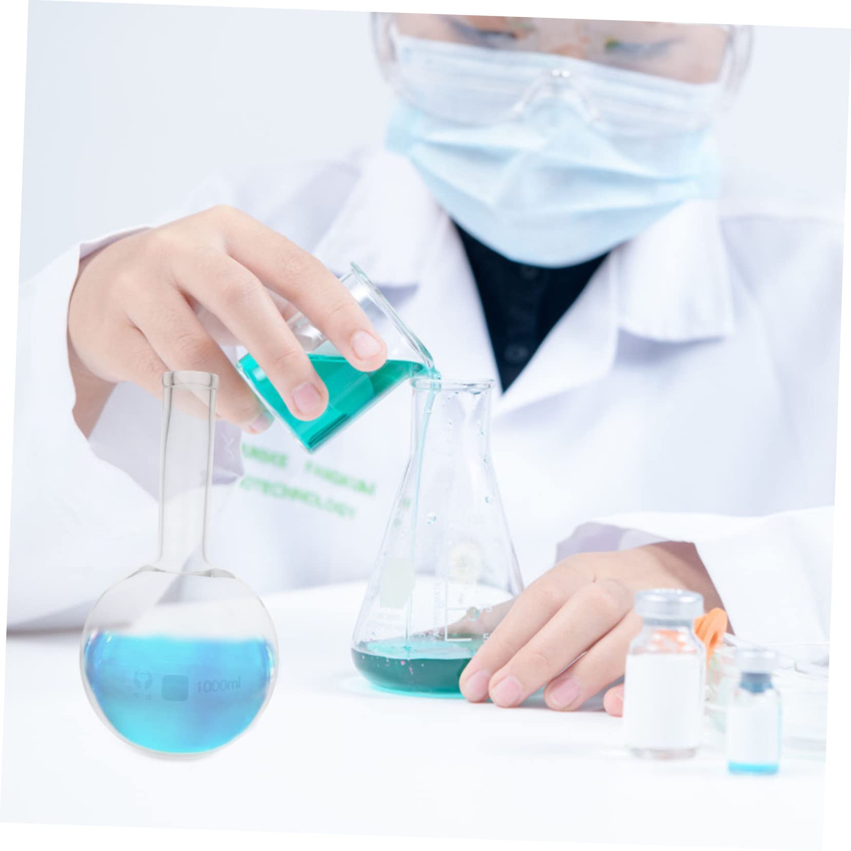 KICHOUSE 1pc Round-Bottomed Flask Beaker Flask for Experiment Laboratory Flask Laboratory Supplies Lab Flask Boiling Flask Round Bottom Flask Single Neck Round Flask Transparent Glass