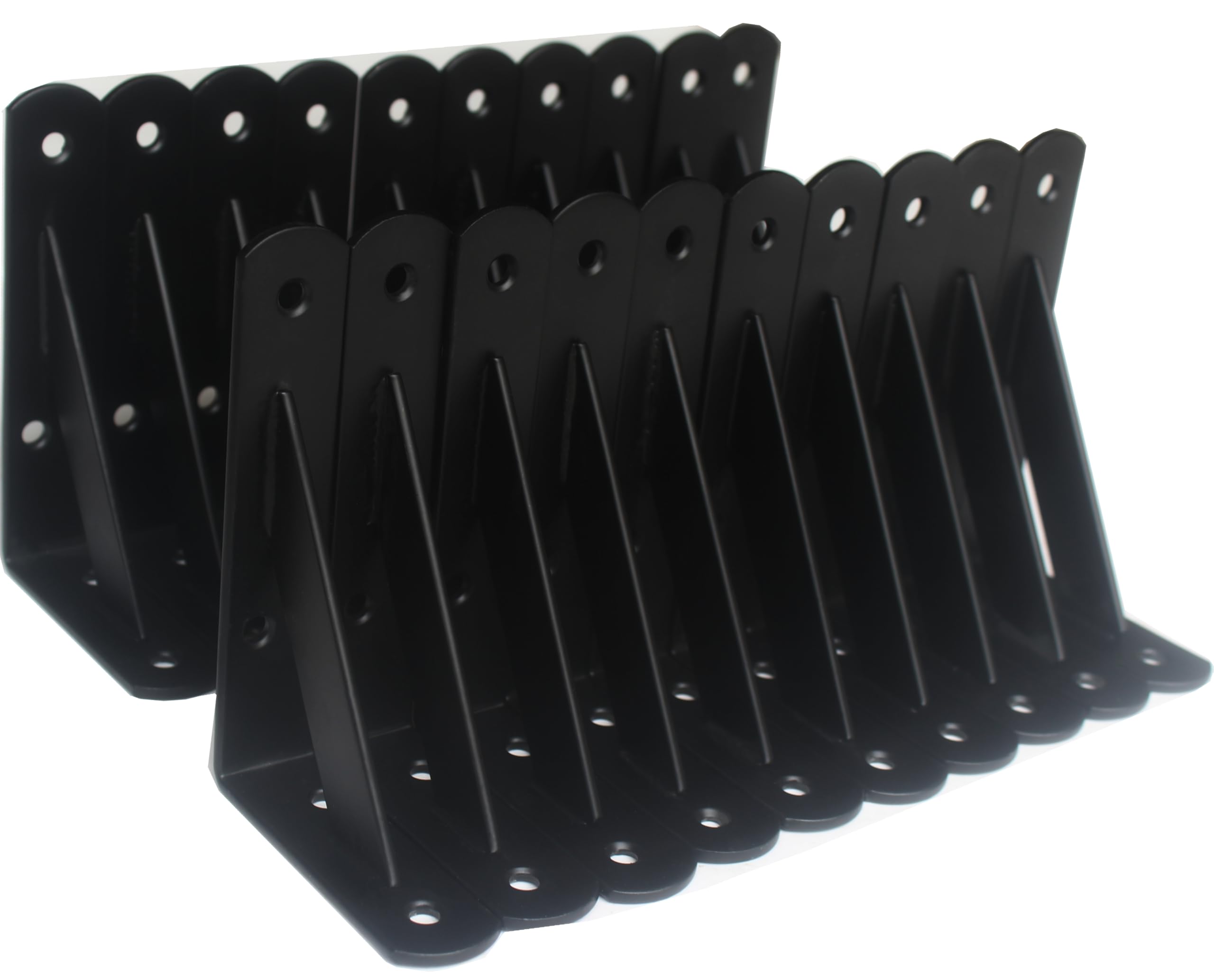 20 Pack L5 x H 3" Black Heavy Duty Shelf Brackets with Screws Metal Shelf Brackets Shelf Support Angle Brackets for Shelves L Brackets Heavy Duty Floating Shelf