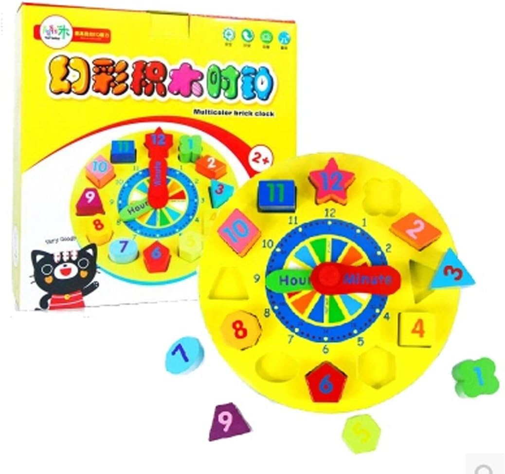 Digital Geometry Box of Baby Toys Puzzle Matching，children's Toy Blocks Clock Toys