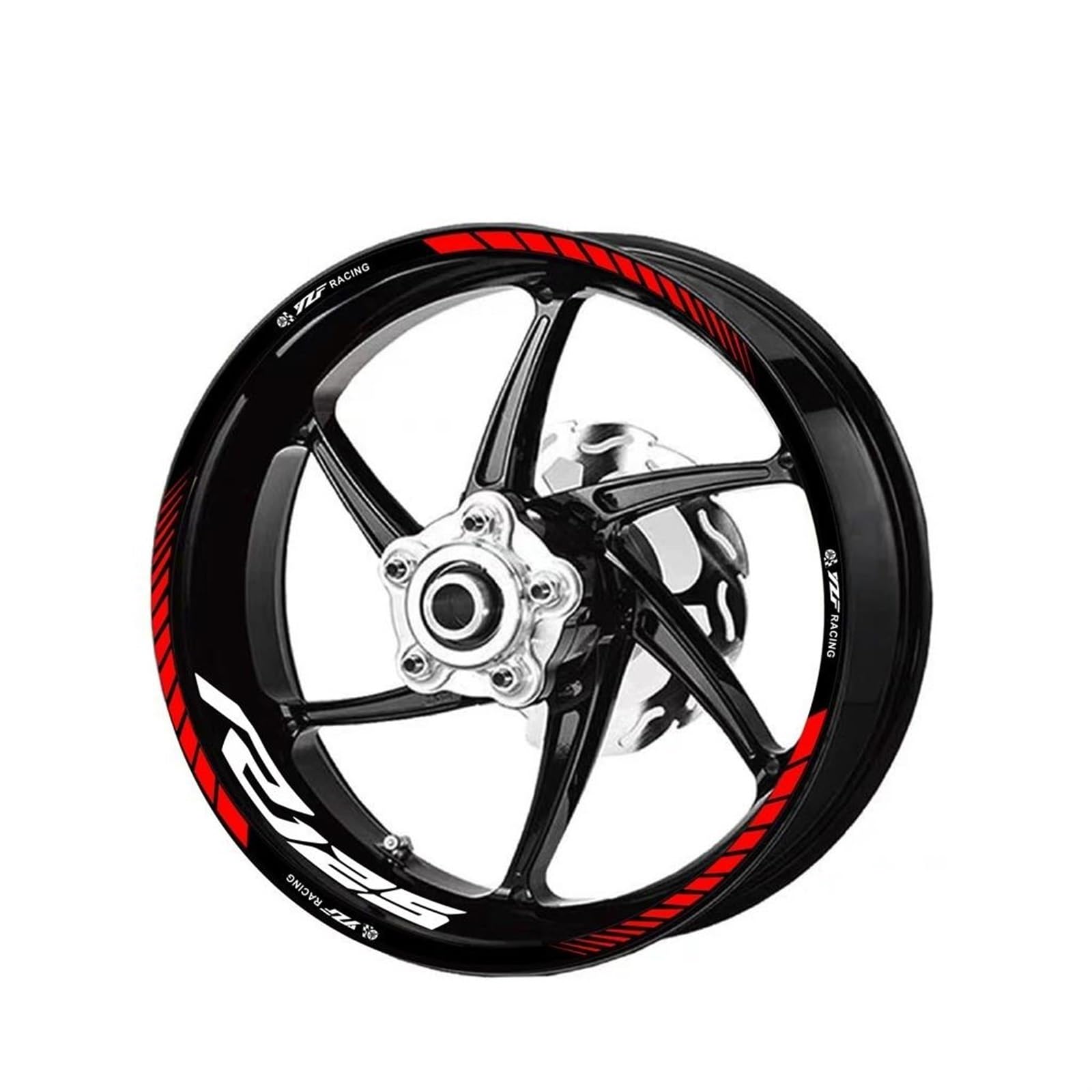 Motorcycle Wheel Stickers Sports Edge Stripe Reflective Film for Yamaha YZF R125(Color5)