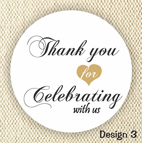Thank You Stickers - Wedding Stickers - Anniversary Stickers - Favor Stickers - Favor Labels - Set of 40 Labels