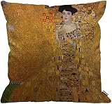 Housse de coussin Gustav Klimts la dame en or, taie d'oreiller décorative pour la maison pour homme/femme, salon, chambre à coucher, A 45 x 45 cm