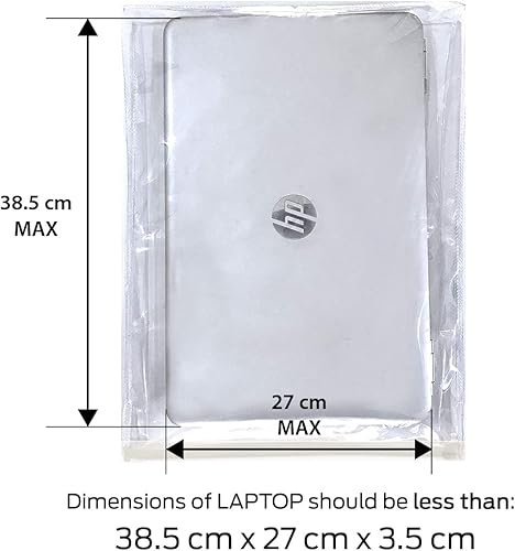 Miniatura 3 de Cubierta antipolvo impermeable para portátil de 15,6 pulgadas, a prueba de polvo, a prueba de arañazos, translúcido con cierre de cremallera, bolsa