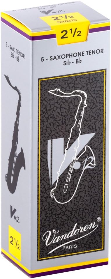 Vandoren SR623 Tenor Sax V.12 Reeds Strength 3; Box of 5, Black : Musical Instruments