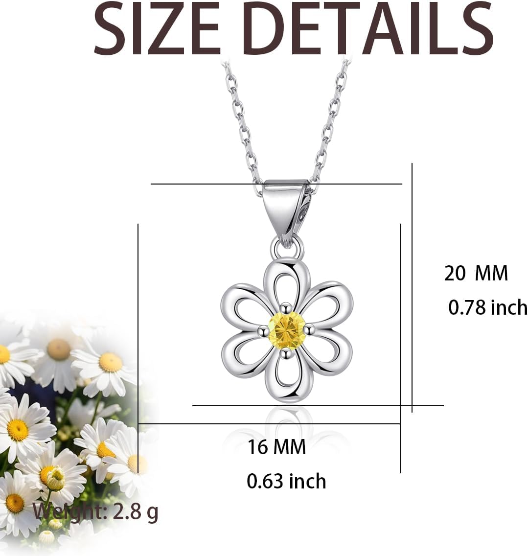 Flower Necklace Tulip/Sunflower/Daisy/Bee Pendant Necklaces Jewelry for Women Mom Gifts - Image 2