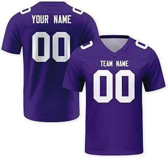 Custom Replica Football Jersey Stitched,Personalized Football T-Shirt Gift with Name Number S-7XL Men Women Youth Kids