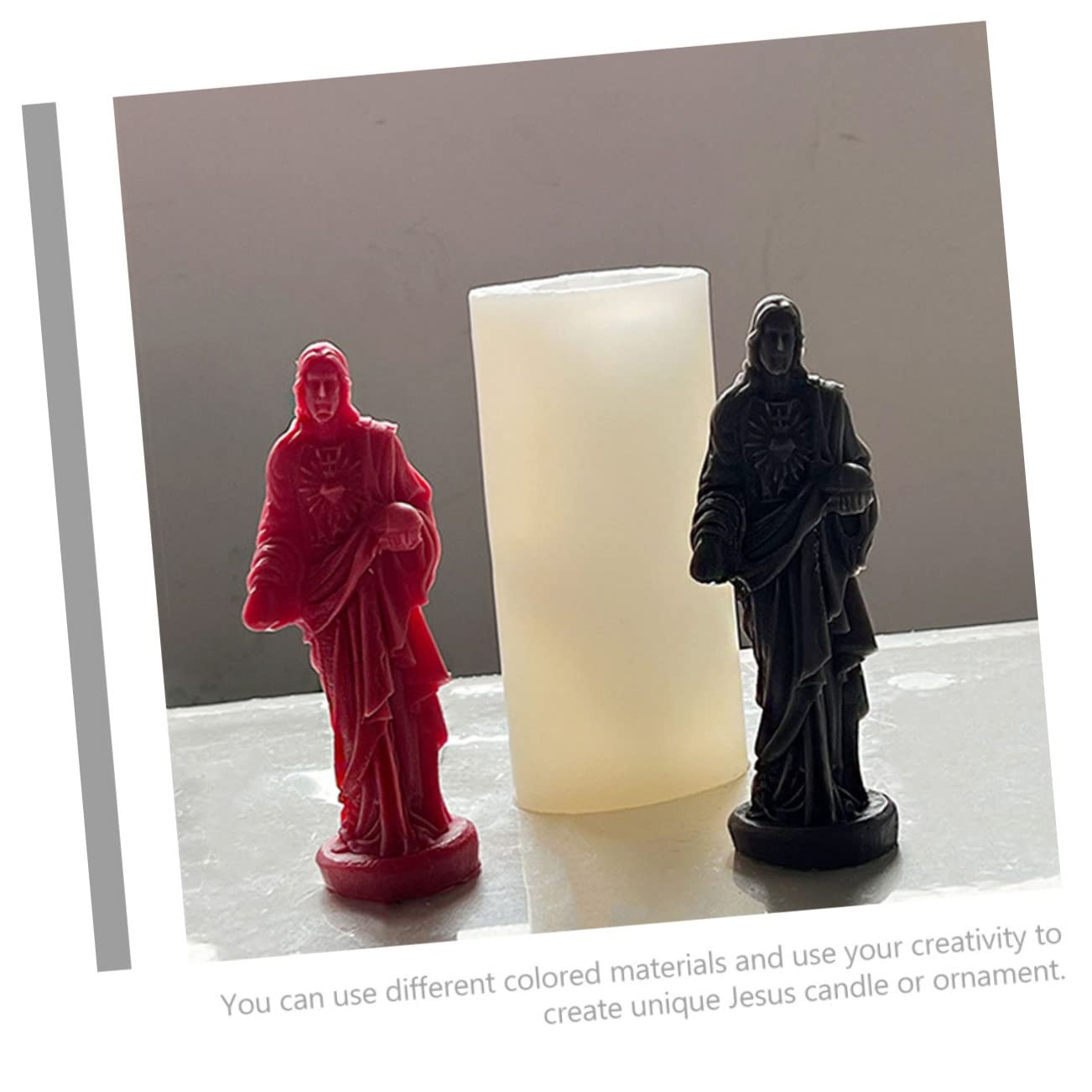 Molde De Silicona Jesús Para Fabricación De Velas y Jabones Molde Resistente y Flexible Para Manualidades Creativas Casa o Taller