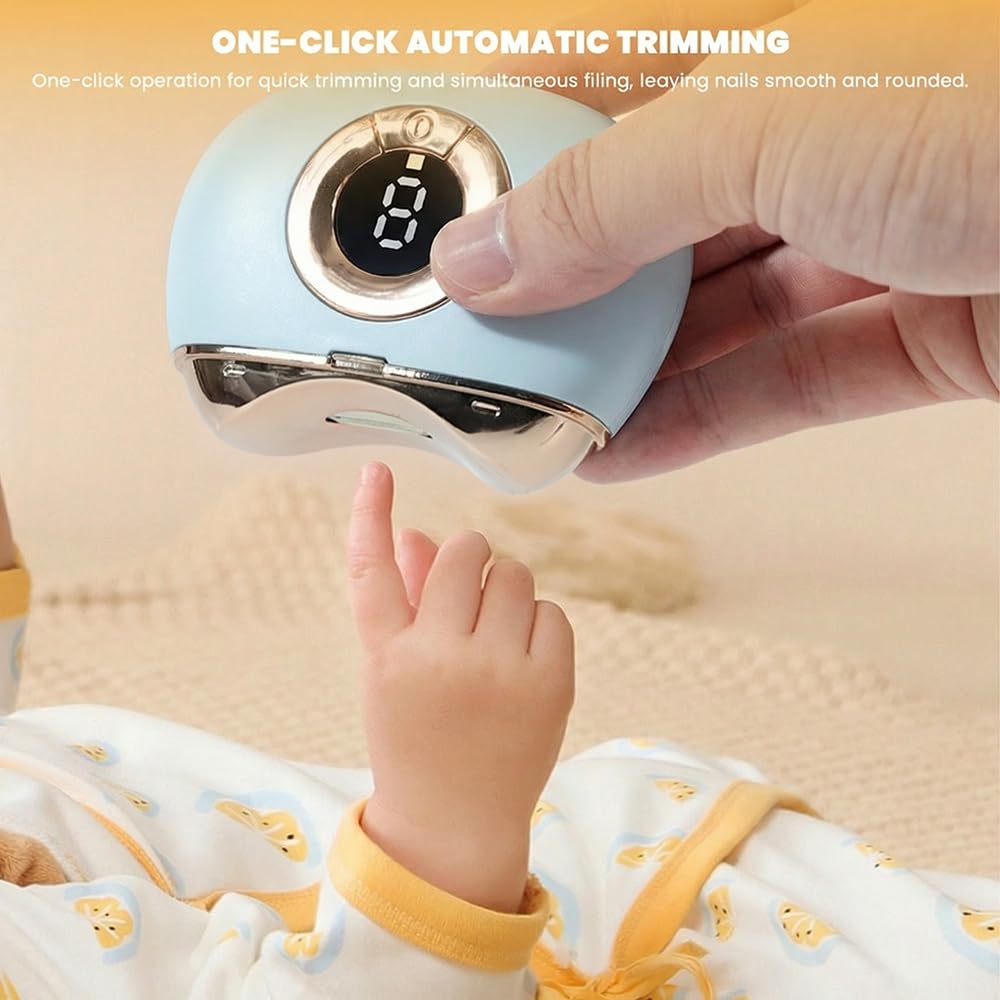 Kytpyi Cortauñas Electrico, Corta Uñas Electrico, Cortauñas Inteligente con 3 Velocidades Ajustable, Iluminación LED, Recargable Automático Corta Uñas para Adultos, Personas Mayores y Niños (Azul) — view 2