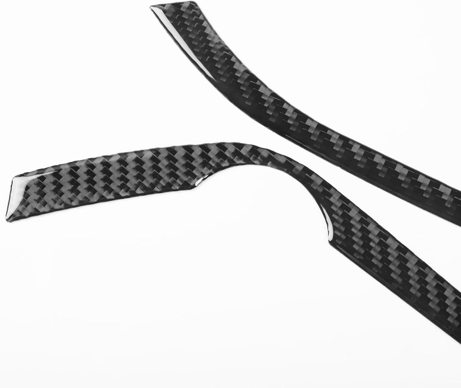 Car Gear Shift Panel Side Trim Strip Sticker Compatible with Lexus NX 250 350 350h 450h+ 2022-2026 2023 2024 2025 Real Premium Carbon Fiber Interior Decal Accessories Decor 2PCS Black