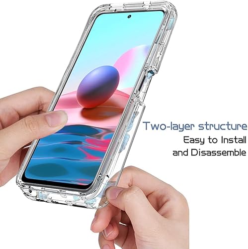 Miniatura 4 de Zoeirc Funda para Redmi Note 10 4GNote 10S M2101K7BG Funda con protector de pantalla de vidrio templado suave 360 cuerpo completo a prueba de golpes