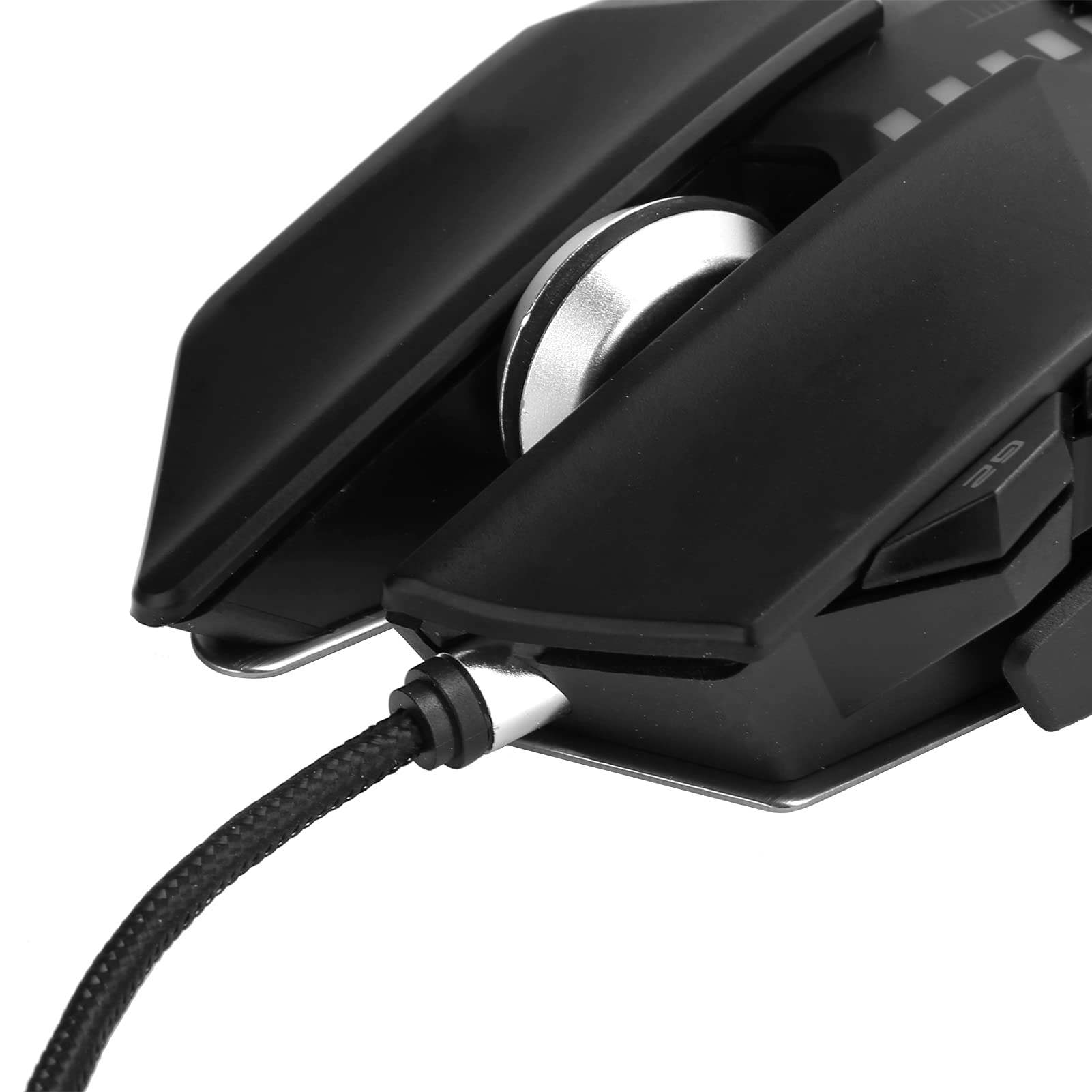 Acouto Mysz Mechaniczna Ergonomiczna Mysz do Gier Regulowany Ogon Przewodowe Materiały Komputerowe 4000 DPI z Zadziwiającym Milionem Wybranych 16 8 Kolorów Pistoletu Be Mechanical MouseErgonomia