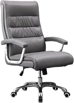 Thickened Seat Cushion Office Chair,Segmented Pressure Relief Backrest Design Desk Chair,Computer Chair with Silent Pulleys,A,Cowhide