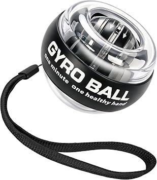 Gyro/Torque Ball Hand Exerciser, 6-Gear Color-Changing Light
