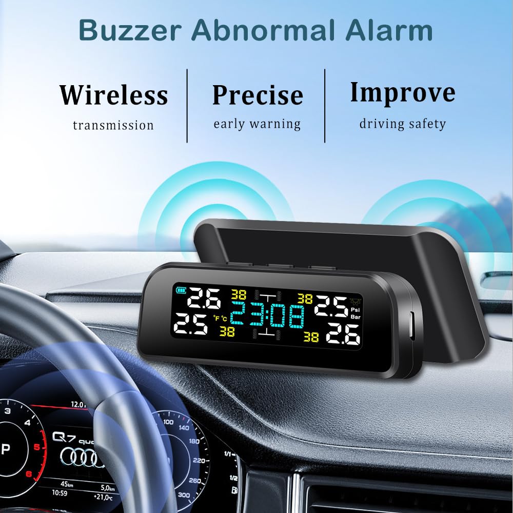 Tpms Sensore Sistema di monitoraggio della Pressione dei Pneumatici for Auto Sensori Esterni della Pressione dei Pneumatici for 4 Ruote Pressione Pneumatici(Internal Sensor)