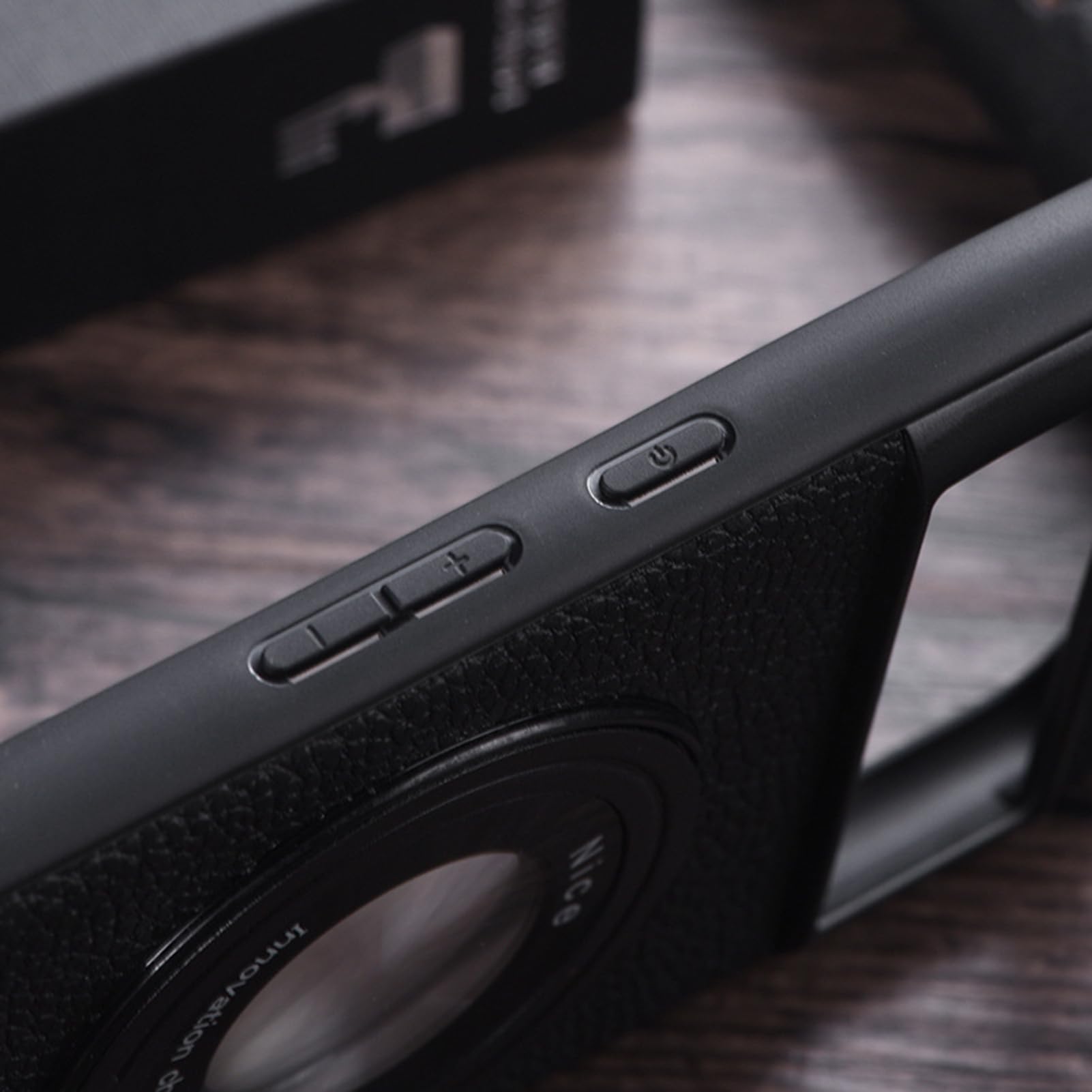 HAZARA Skórzane etui do Google Pixel 8 Pro/8, niewidoczny pierścień stojak etui, regulowana pod kątem podpórka smukła odporna na wstrząsy osłona telefonu, czarne, 8