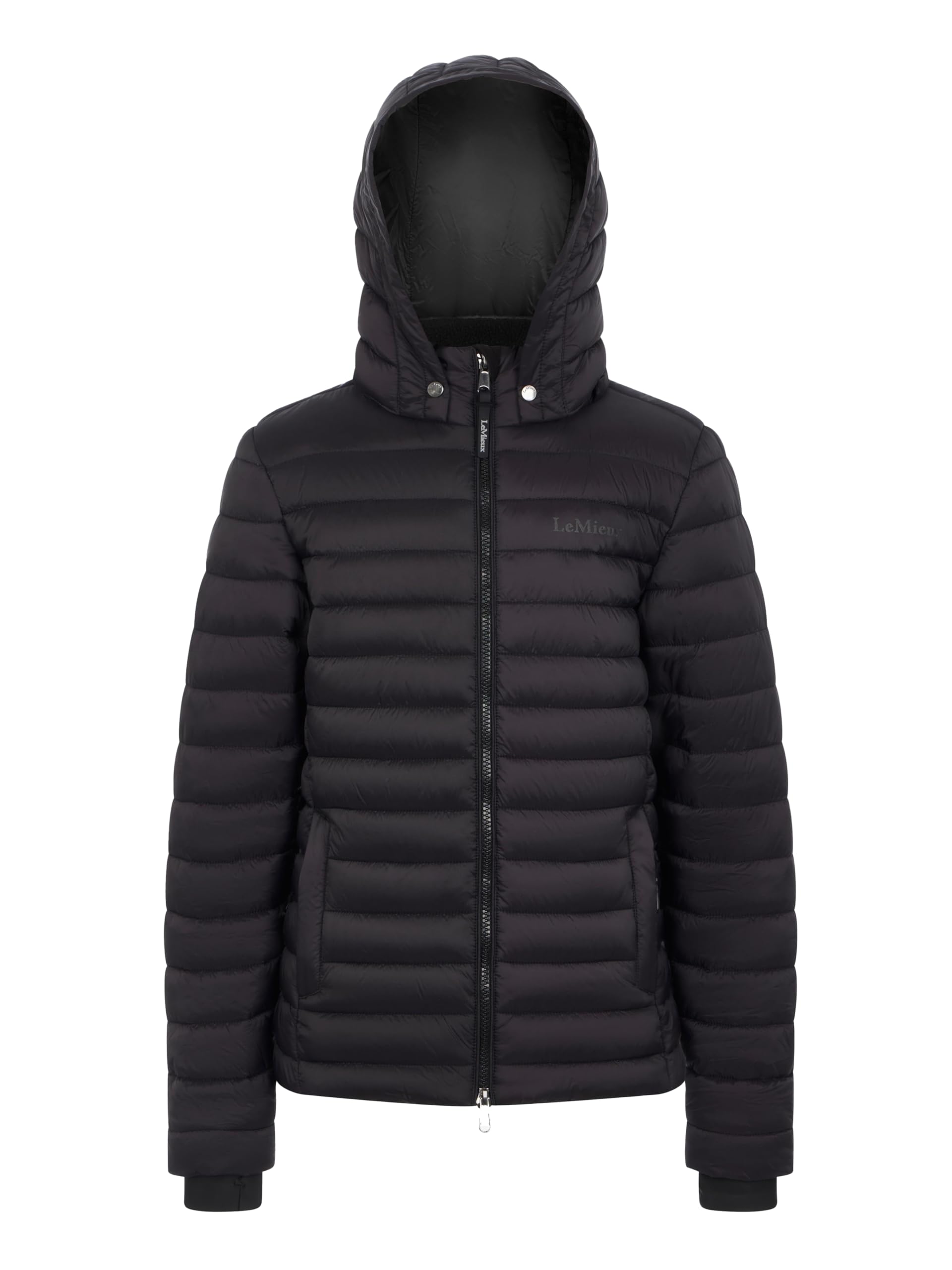 Lemieux Black Young Rider Ruby Puffer Jacket - Lightweight And Water-Resistant - Detachable Hood - Durable Two-Way Zip - 13-14 Years