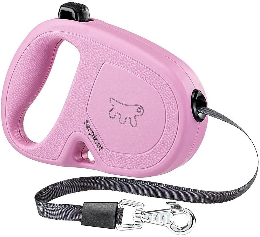 Ferplast Retractable Dog Lead Extendable Dog Leash Dogs Flippy ONE Tape S, Extendable Tape, 4 m, max 15 kg, Black