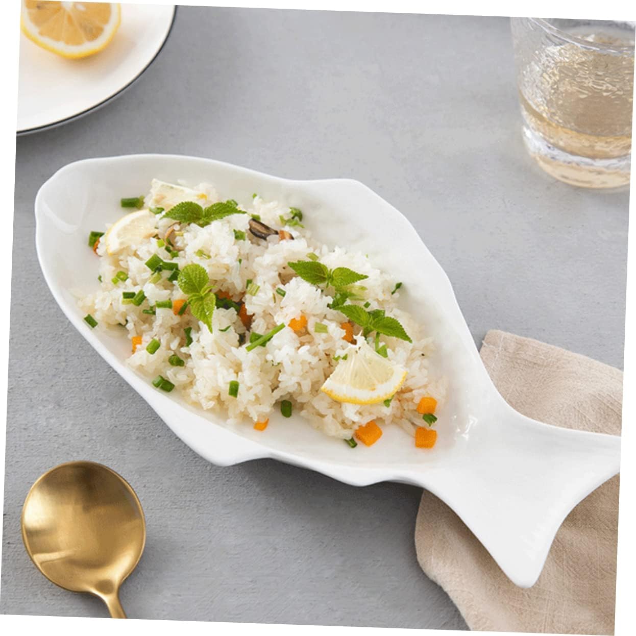 Creative Ceramic Fish Shaped Plate White Multi Function Snack Storage Dish for Home Restaurant Steamed Fish Serving Tray