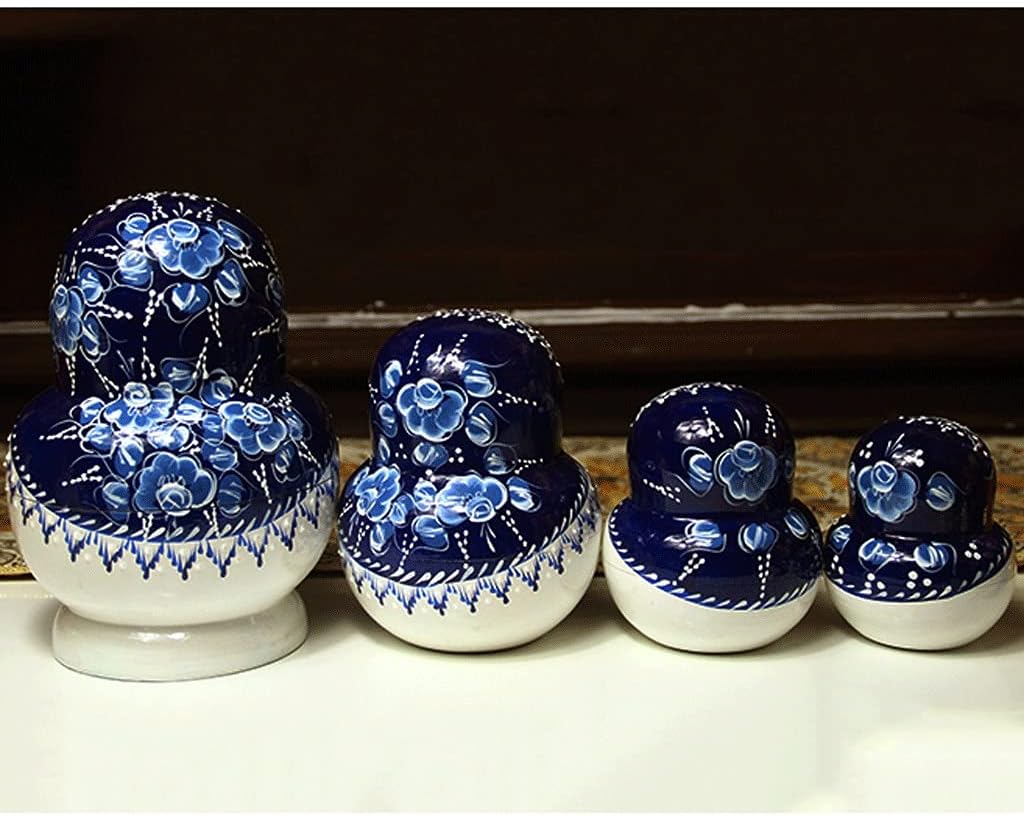 Nesting Dolls Russian Nesting Dolls,15pcs Handmade Matryoshka Wooden Cute Nesting Dolls,for Creative Craft Decoration Birthday Gift Best Decoration (Color : A)