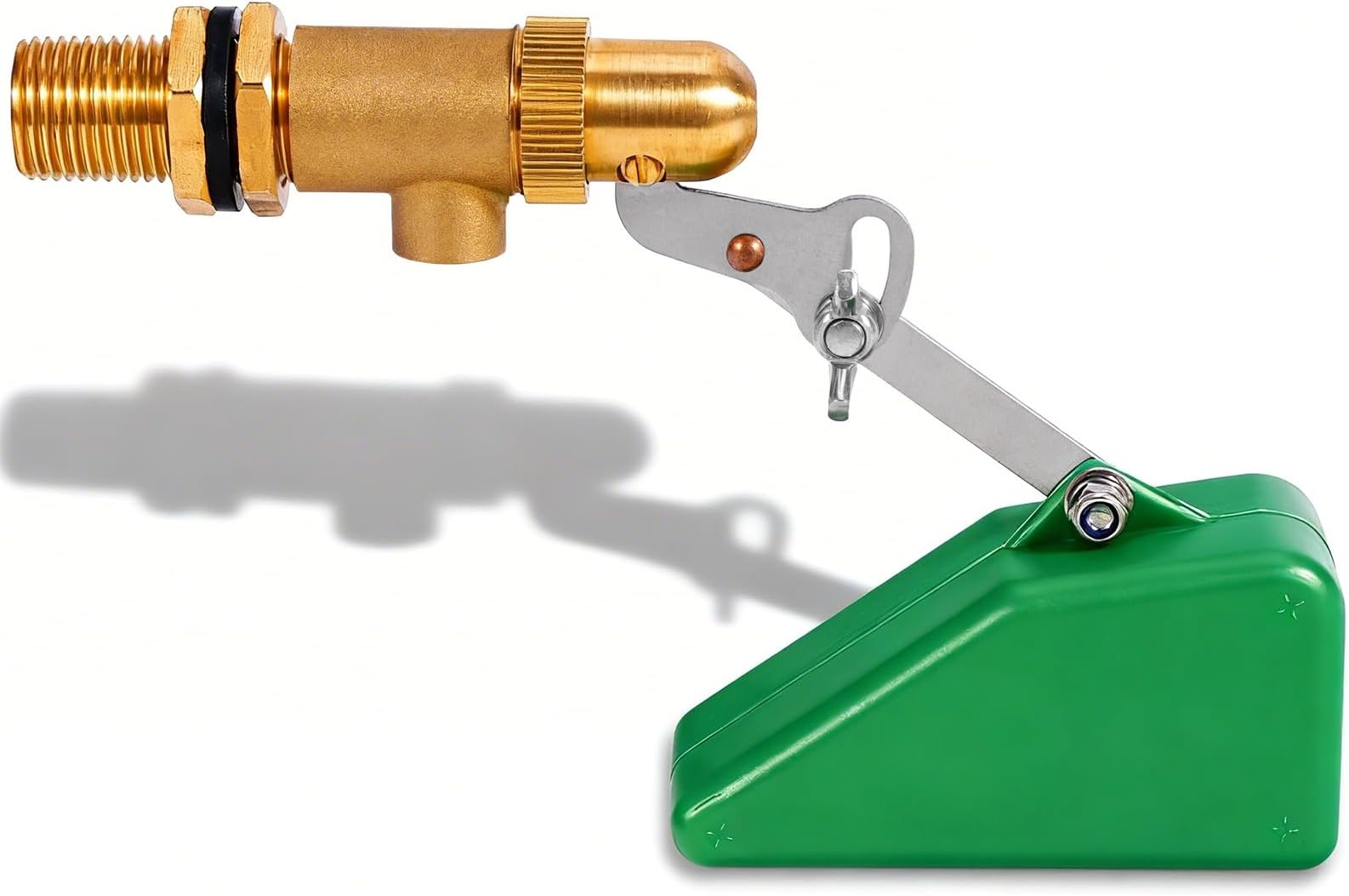 Float Valve 1/2 Inch,Brass Float Ball Valve with Adjustable Arm for Water Tank,Fountains,Pool,Pond,Livestock Water Trough, Aquariums,Hydroponics - Automatic Fill and Control Water Level