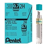 Pentel Super Hi-Polymer Lead Refill, (0.7mm) Medium, 2H, 144 Pieces of Lead, 12 Tubes of Lead (50-2H) – view 2