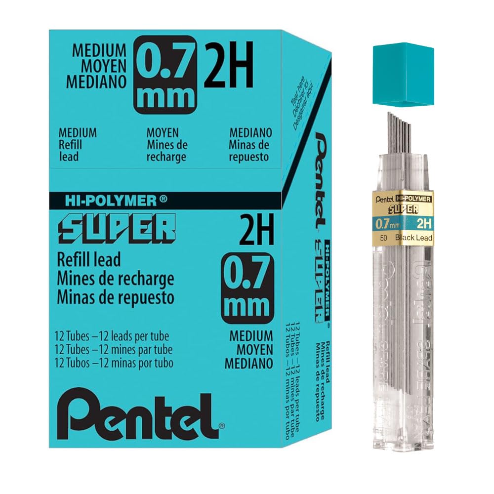 UNI-BALL 0.7mm 2H Refill Leads - 144 Leads Total (12 Tubes Of 12), Hi-Quality For Automatic Pencils, Strong & Smooth Writing - View #9