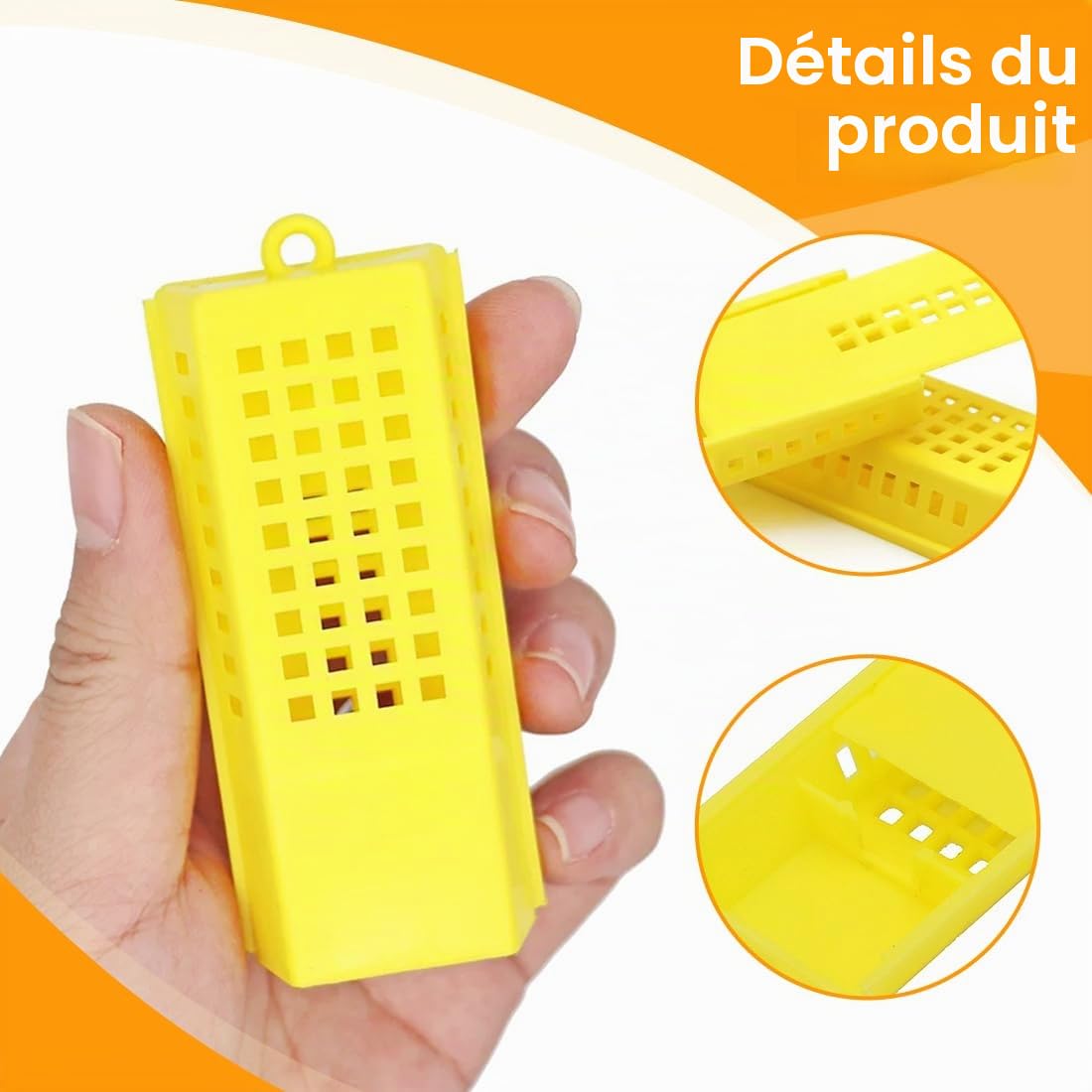 GXGM 12 Pièces Cages pour reines, Cages d'élevage de reine des abeilles, Cages en plastique pour reine des abeilles, Boîte d'élevage d'apiculture