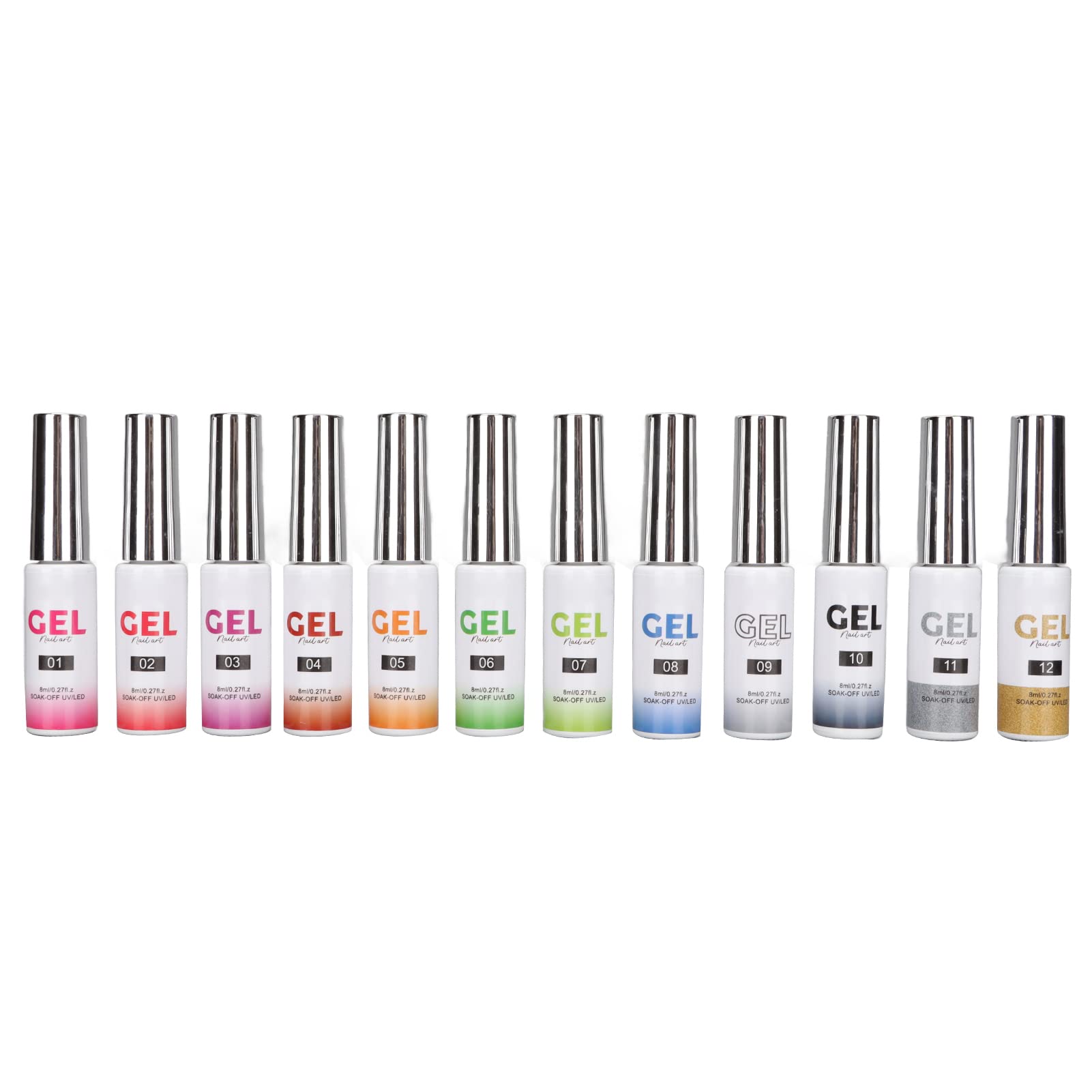 Kit smalto gel per unghie 12 colori Set smalto gel professionale per pittura per salone per principianti di nail art fai te Usa ingredienti naturali sicuri