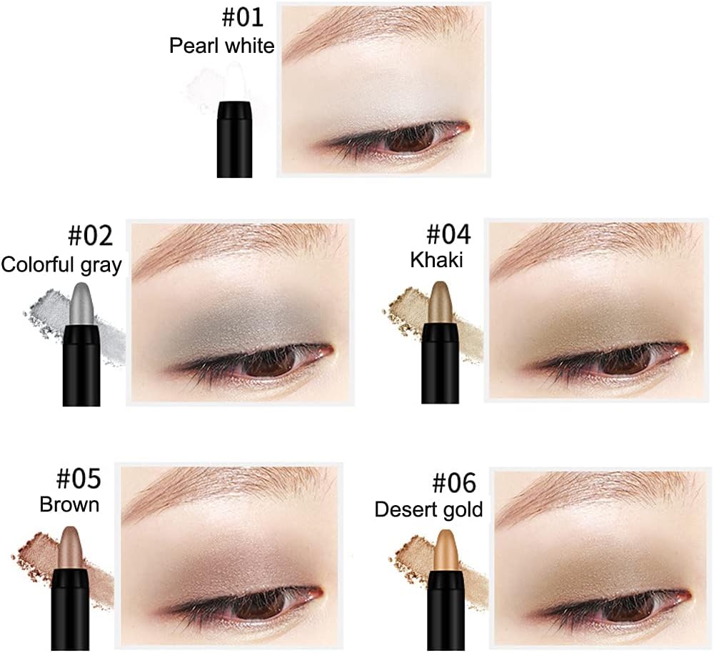 OCHILIMA 10 Colors Glitter Eyeshadow Set, Shimmer Pearl Cream Eye-Shadow Sticks, Long Lasting Smooth Eye Shadow - Image 3