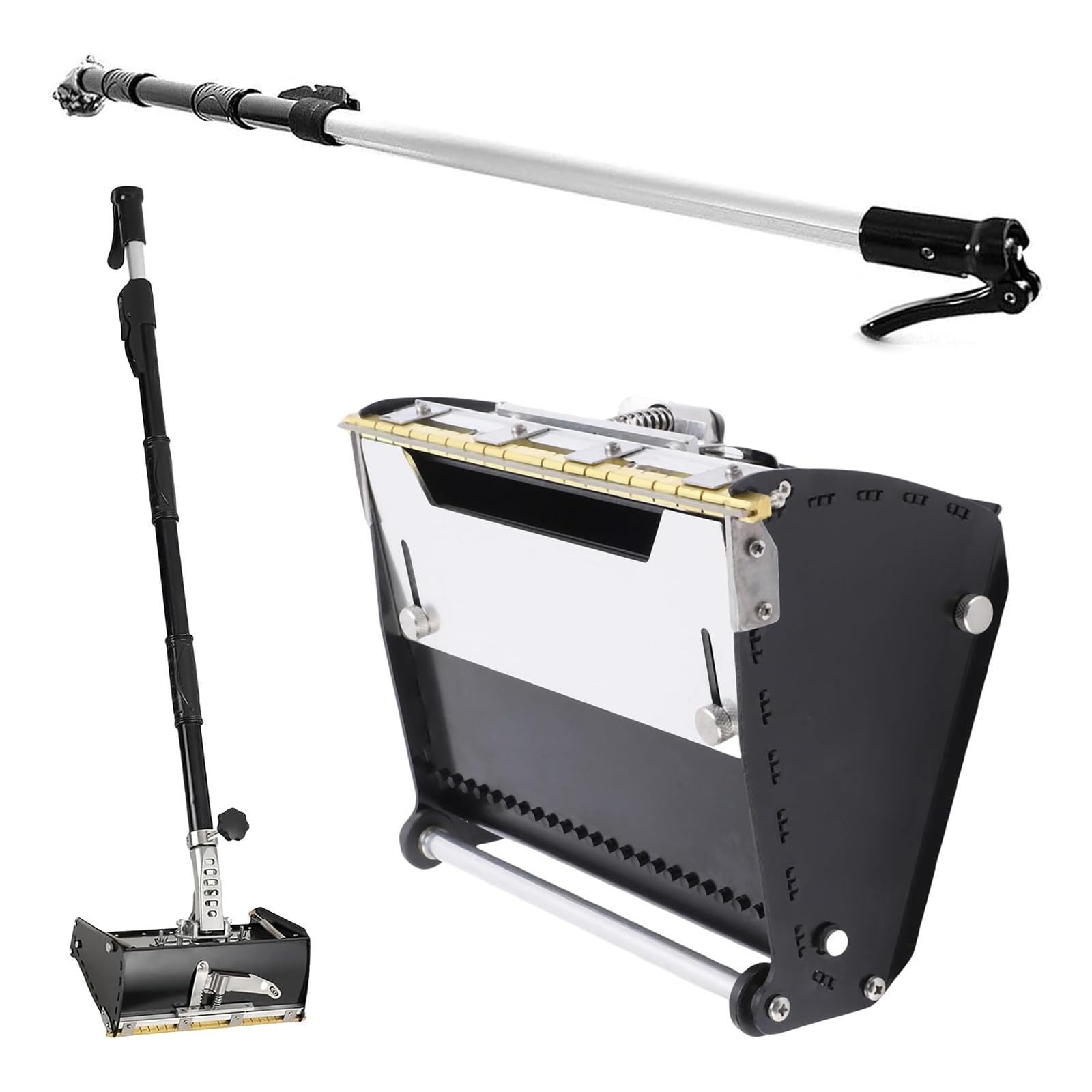 Caja de acabado plana para paneles de yeso, herramienta de barro para raspar placas de yeso con ángulo ajustable, para alisar paredes y construcción de láminas