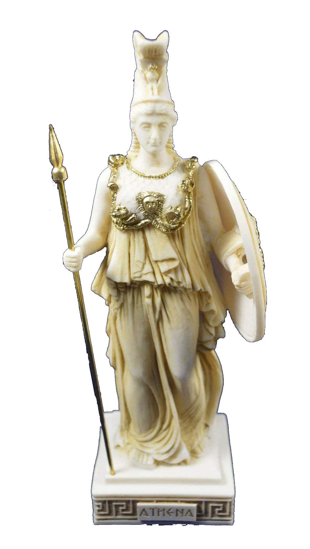 Athena Sculpture Goddess Ancient Greek Goddess of Wisdom and Strategy Aged Statue