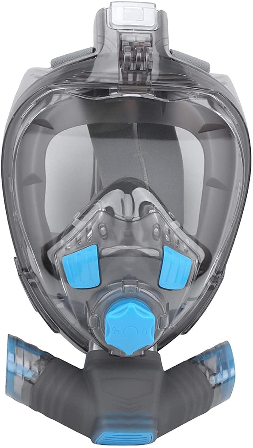 Máscara de Snorkel de Cara Completa con Vista de 180 Grados - Máscara de Buceo antivaho para entusiastas (Azul, Talla S/M)