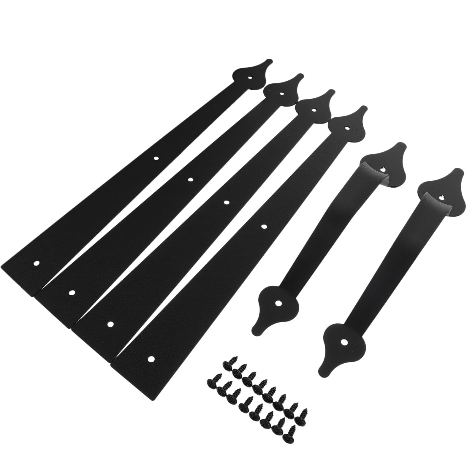 Acier au Carbone Poignée de Porte de Grange Décorative Lot 1 Set, Noir
