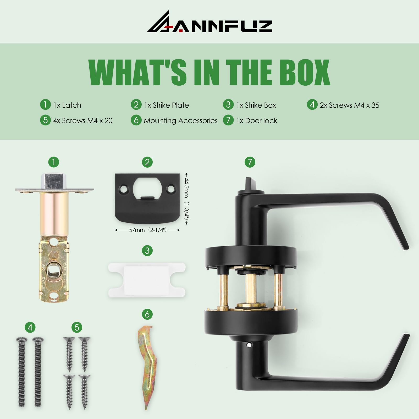 ANNFUZ Serrure à Levier De Confidentialité Avec Indicateur Utilisé Ou Vacant, Serrure De Porte De Poignée De Salle De Bain Avec Panneau Occupé Pour Toilettes Hommes/femmes, ANSI Grade 2, Parfait Pour