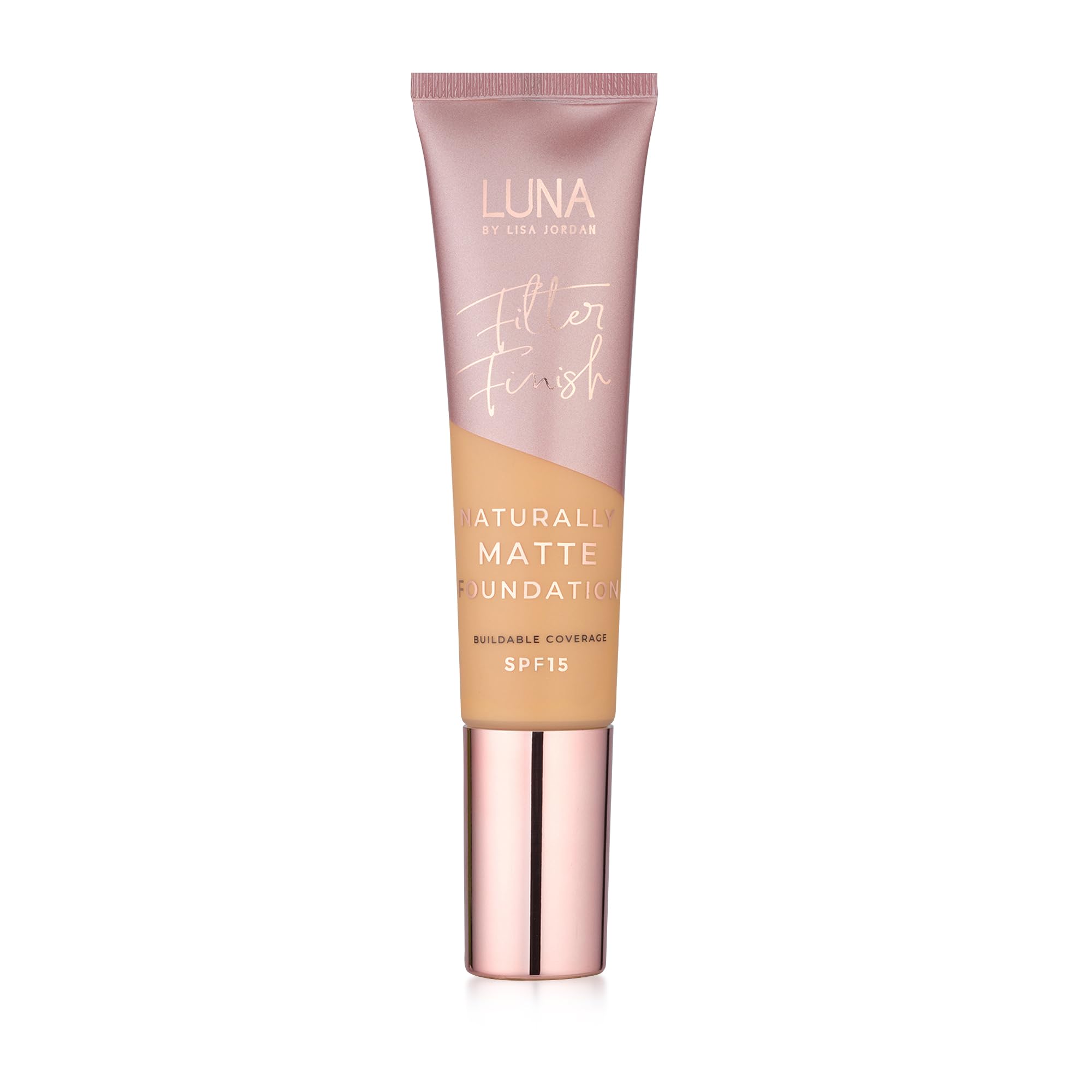 LUNA Matte Foundation in MEDIUM TAN Shade, Contains Vitamin E and SPF15