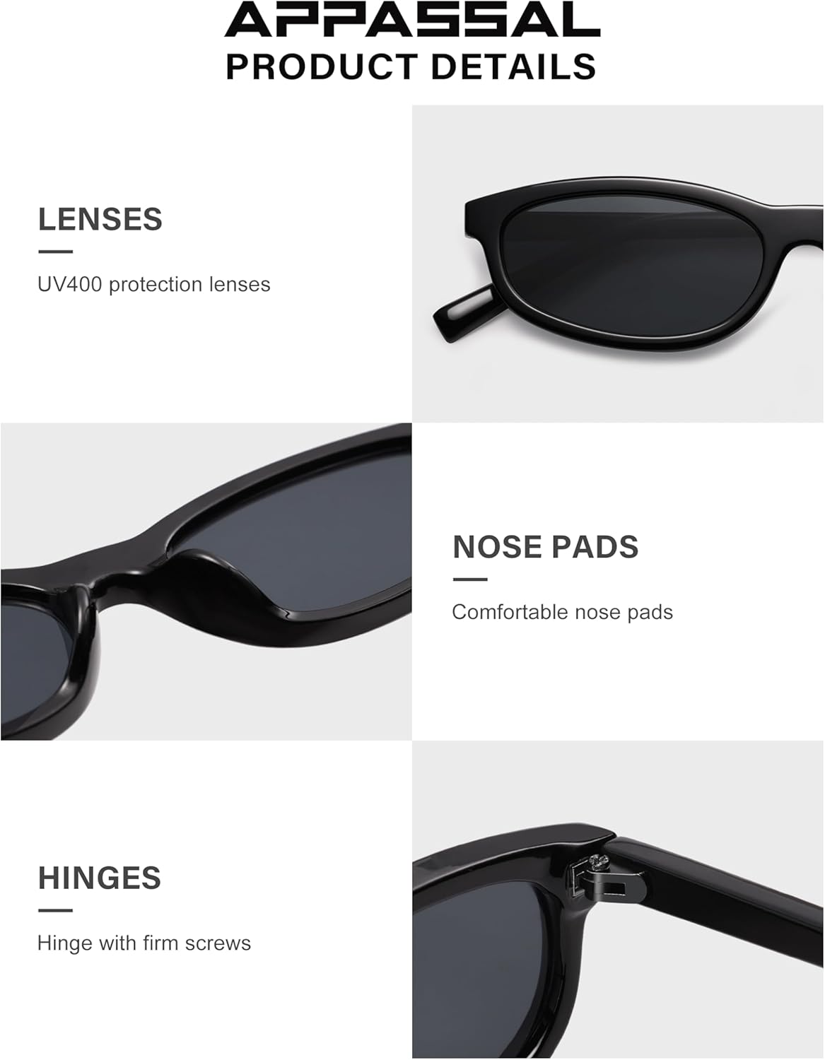 Retro Small Cat eye Sunglasses for Women Rectangle Oval Men Vintage 90s Narrow Skinny Glasses AP3732 - Image 5