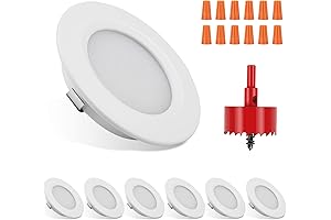 6 Pack RV Boat Surface Mounted LED Puck Dimmable Light 12V DC...