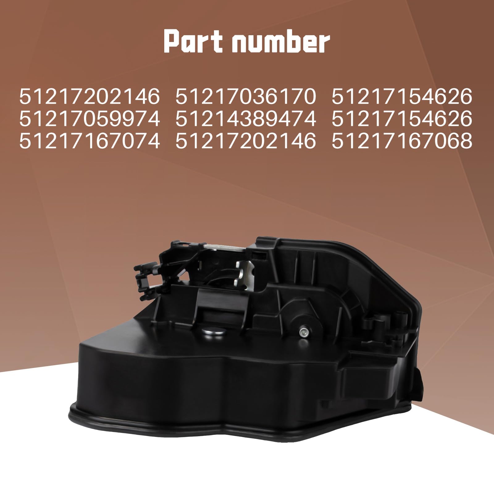 51217202146 51217059974 Serrure de porte avant droite à 5 broches pour Série 1 E81 E82 E87 Série 3 E90 E91 E92 E93 F30 Série 5 E60 E61 F10 Série 6 F12 F13 Série 7 F0. 1 pièce