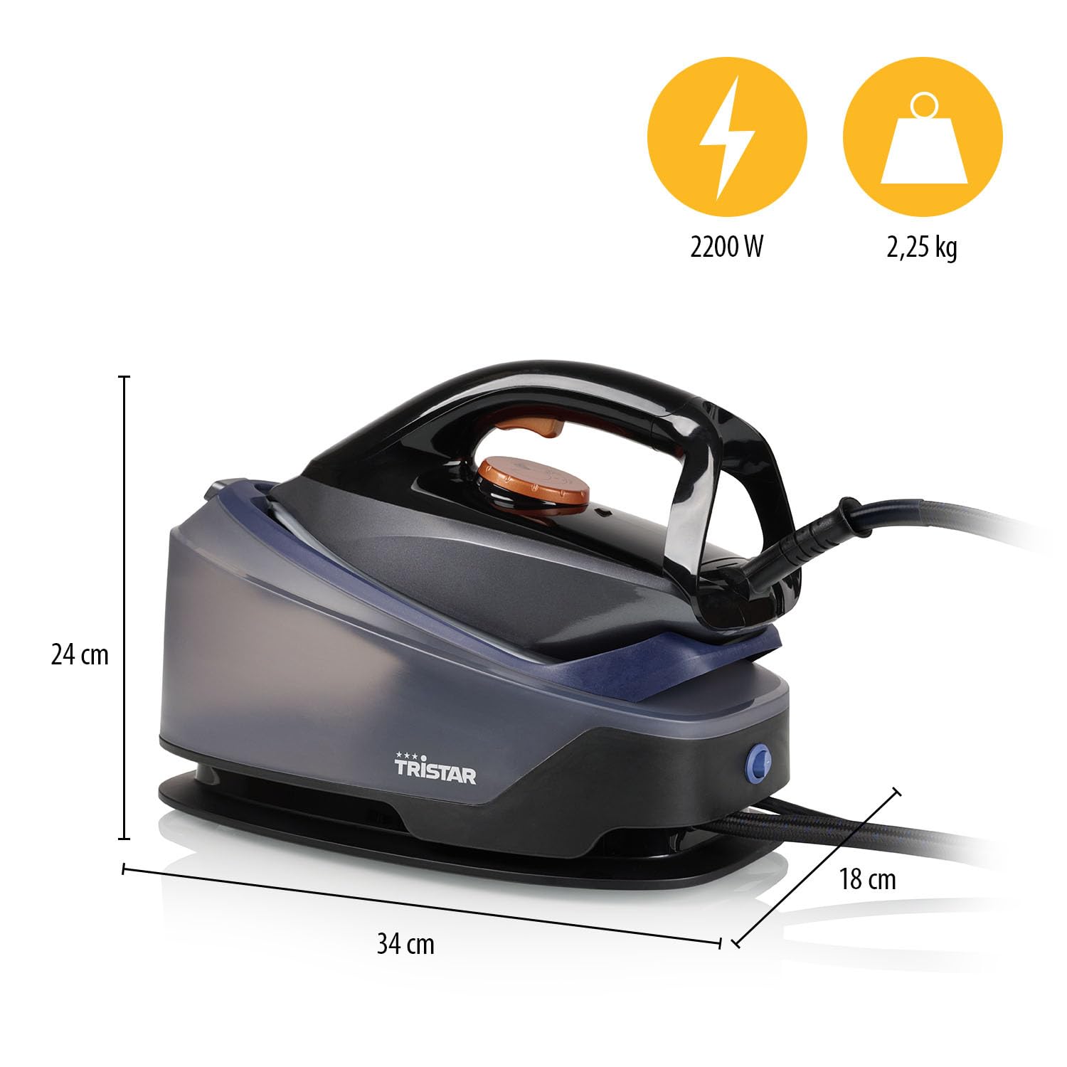 PROFI CARE Stoomstrijkstation PC-DBS 3127, 2400 W Blauw Roze