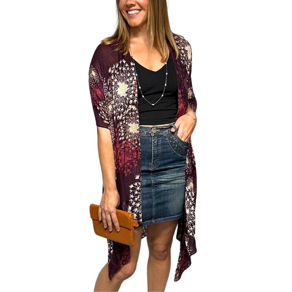 Humble HiloLong Kimono Cardigan for Women Beach Cover up Casual Loose Prints & Patterns