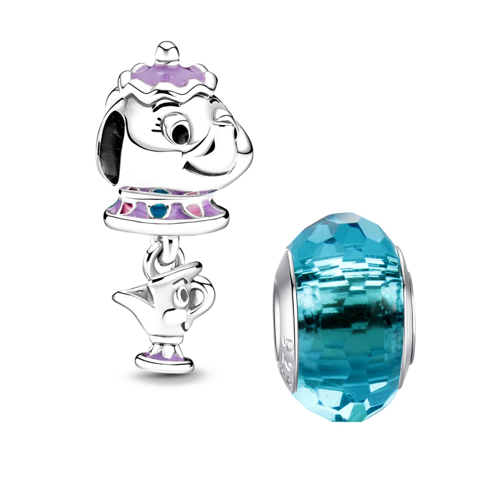 HappyStar Bead Charms para Charms Pulsera Collar Joyería Europea, Bead Charms para Mujer, Colgante Plata de Ley 925