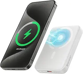 Power Bank 10.000 mAh, Carregador Portátil Turbo por Indução Carregamento Rápido Compatível com Iphone, Bateria Externa Compacta Magnética Premium Peining