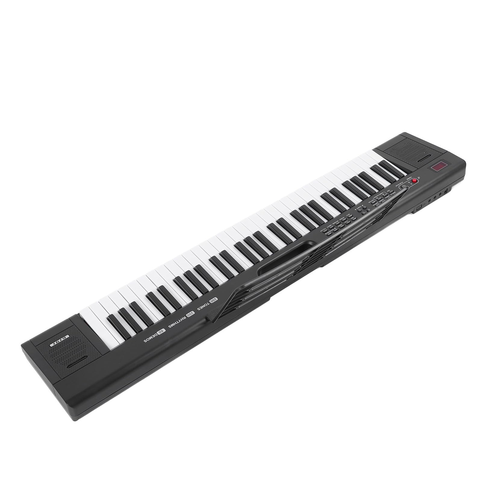 Klawiatura do Pianina Elektrycznego, Klawiatura Fortepianowa 60 Utworów Demonstracyjnych 200 Dźwięków 200 Antypoślizgowych Rytmów do ćwiczeń (wtyczka UE)