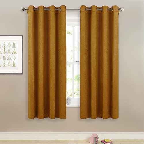 Miniatura 73 de StangH Cortinas de Terciopelo Verde Azulado Opacas - Cortinas de Servicio Pesado con Aislamiento Térmico Decoración del Hogar para Sala de Estar de